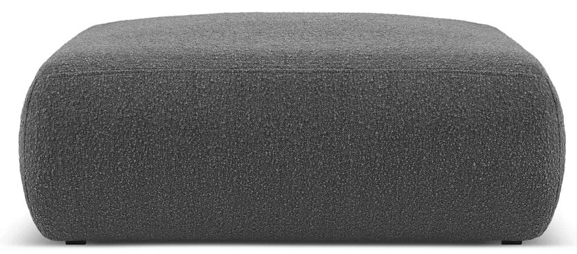 Taburet gri închis cu tapițerie din stofă bouclé Molino – Micadoni Home