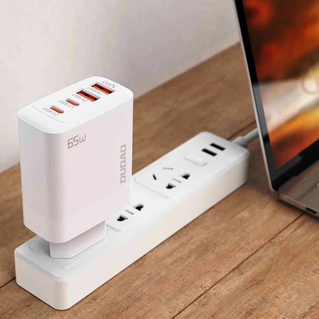 Incarcator retea GaN 2xUSB-A si 2xTypeC,PD,65W DUDAO 156313