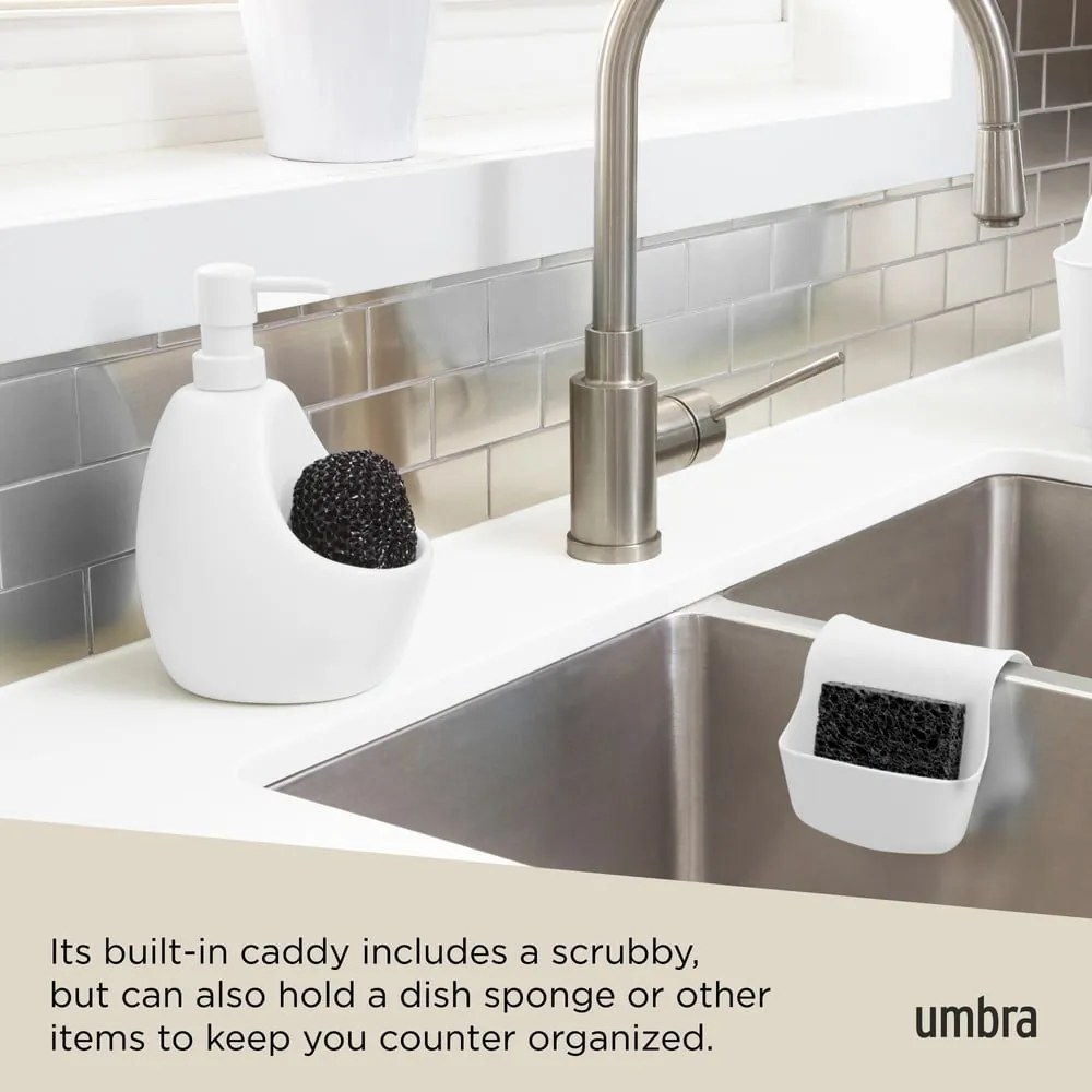 Dozator de săpun lichid alb din ceramică 590 ml Joey – Umbra