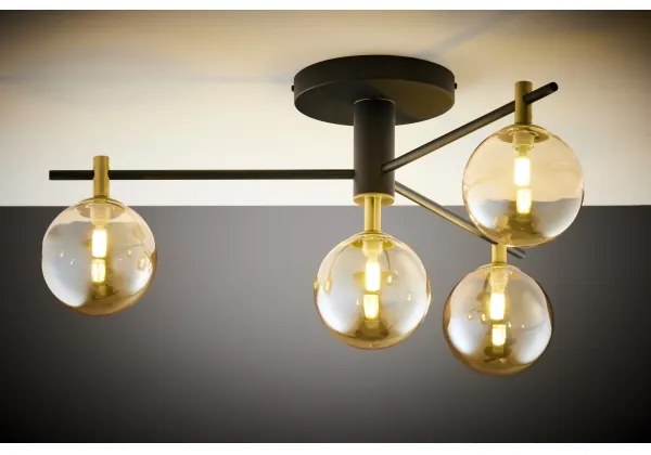 Lustră aplicată Jupiter 2031 FIGARO 4xG9/10W/230V negru/auriu/bej