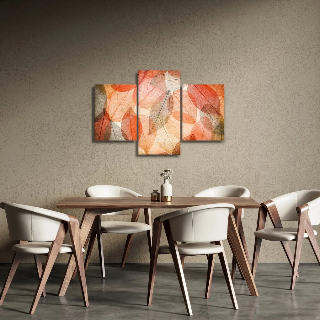 Tablou cu frunzele de toamnă pictate (90x60 cm)