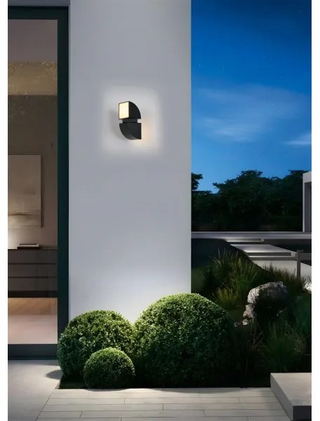 Searchlight 36150BK - Aplică LED de exterior DAKOTA 2xLED/4W/230V IP44