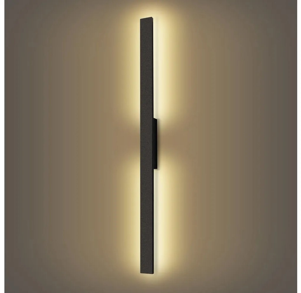Brilagi - LUNA Aplică LED de perete pentru exterior, 24W, 230V, 3000K, IP65, negru
