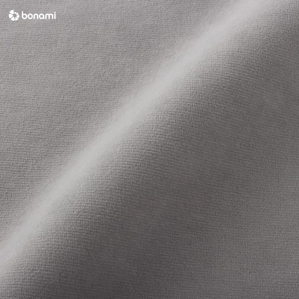 Colțar extensibil din catifea cu șezlong pe partea stângă Miuform Stylish Stan L, gri deschis