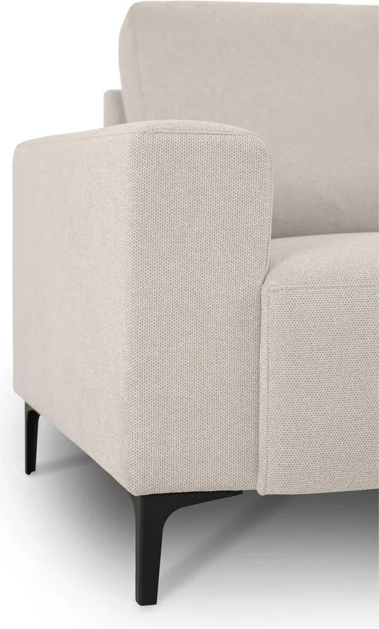 Colțar bej cu tapițerie din chenille (cu colț pe partea dreaptă/cu șezlong) Fabian – Scandic