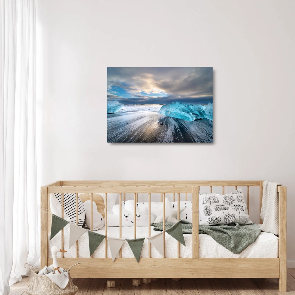 Tablou pe sticlă - Plaja Diamond Beach (70x50 cm)