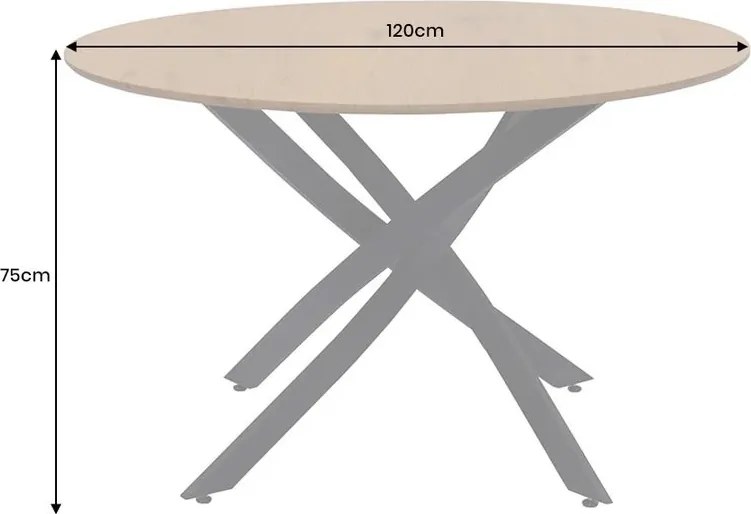 Masa rotunda HELIX 120cm stejar natur