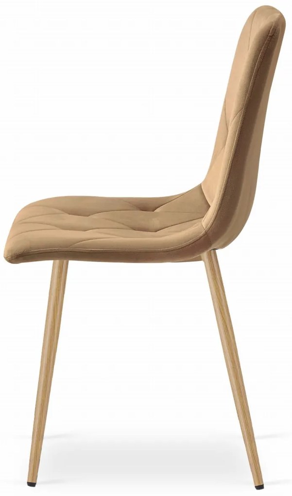 Scaun dining catifea LIBRA maro