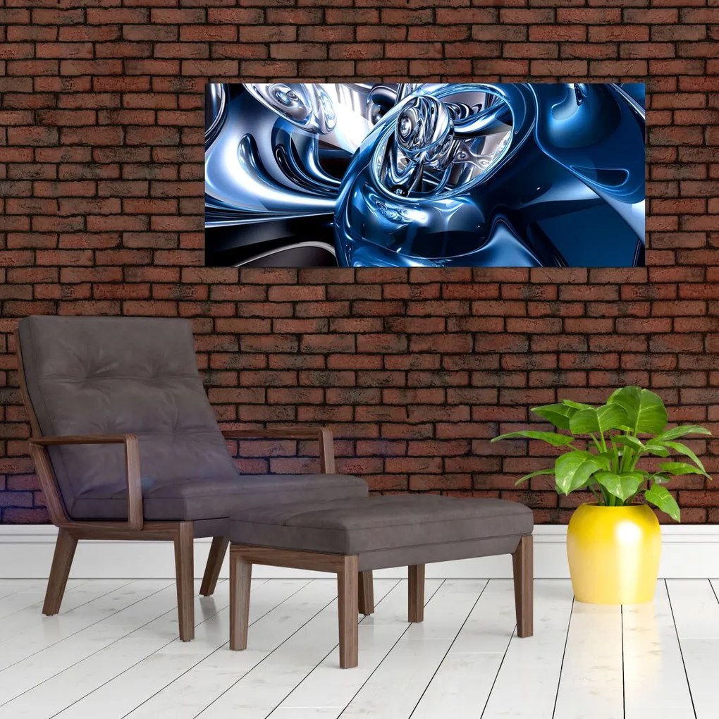 Tablou cu abstracție - cercuri (120x50 cm)