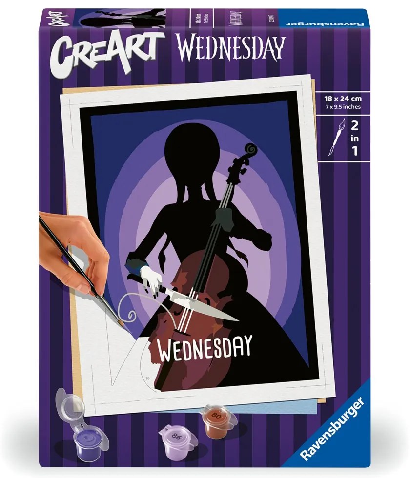 CREART PICTURA PE NUMERE PENTRU COPII WEDNESDAY - RAVENSBURGER (RVSPBN23889)