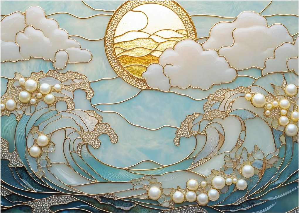 Tablou - Perle 3D în Ocean (70x50 cm)