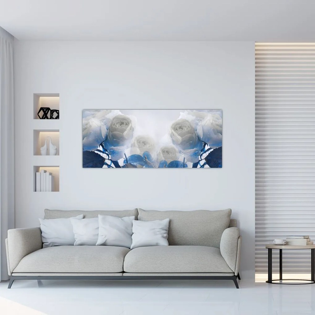 Tablou - Trandafir alb (120x50 cm)