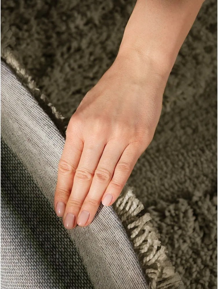 Covor kaki țesut manual rotund ø 160 cm Lambeth Jasper – Ted Baker