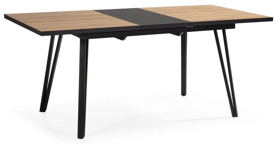 Masă de dining cu blat cu aspect de lemn de stejar 90x140 cm Cleo – Marckeric