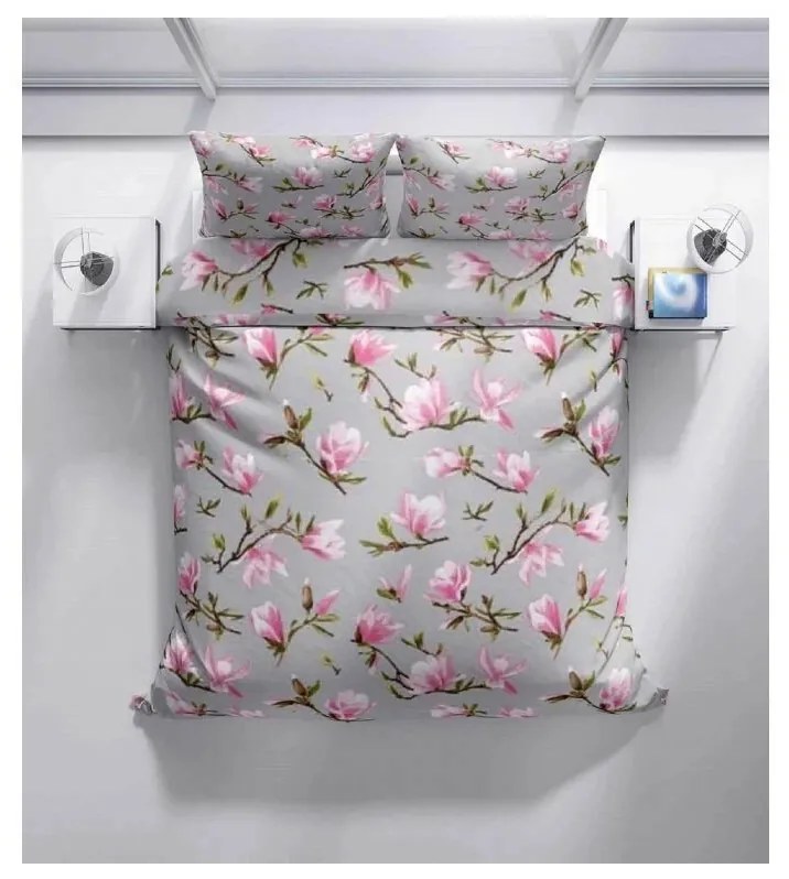 Lenjerie de pat din bumbac Magnolia, 140 x 200 cm, 70 x 90 cm