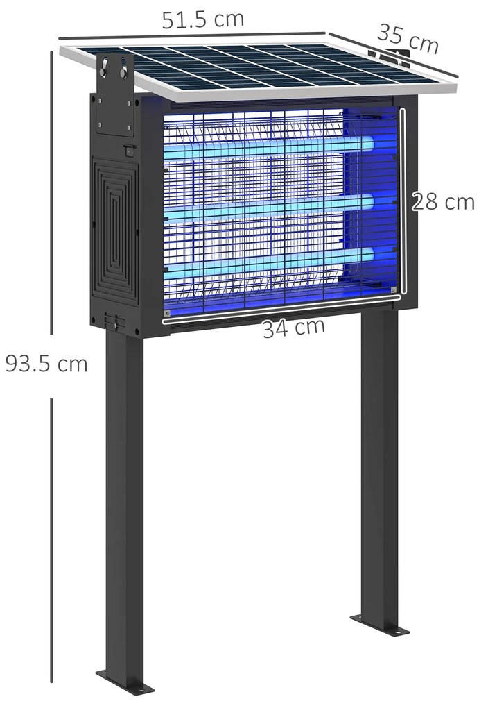 Outsunny Capcană Solar Anti-Țânț 200m² | Aosom Romania