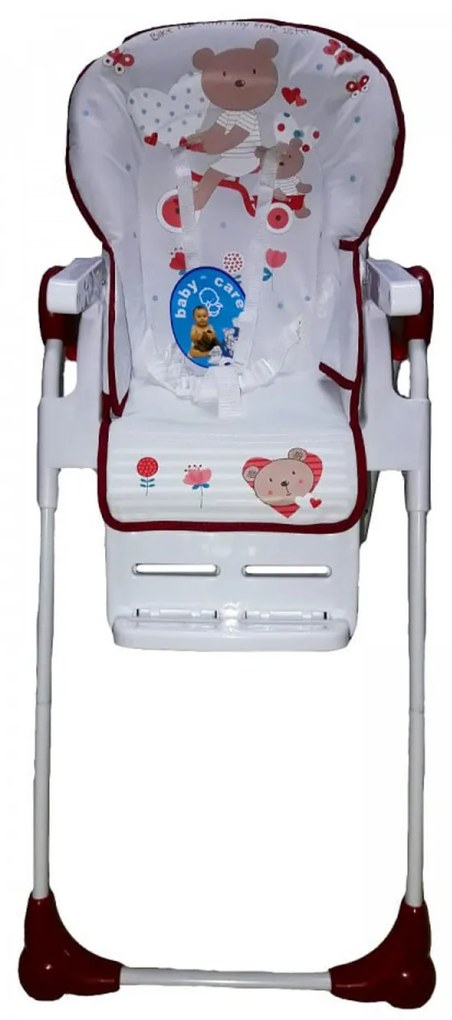 Scaun de masa pentru copii si bebe Baby Care™ CC reglabil in 3 trepte,Pliabil, Centura de siguranta, Sezut comfortabil, Masuta detasabila, Pozitie
