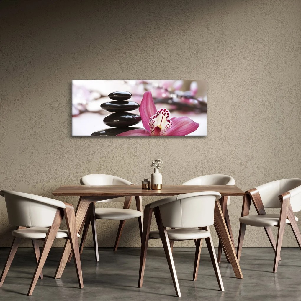 Tablou cupietre pentru masaj și orhidee (120x50 cm)
