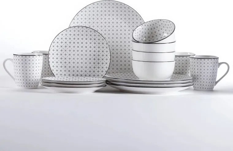 decoDoma Set de masă din porțelan LISBON 16 buc