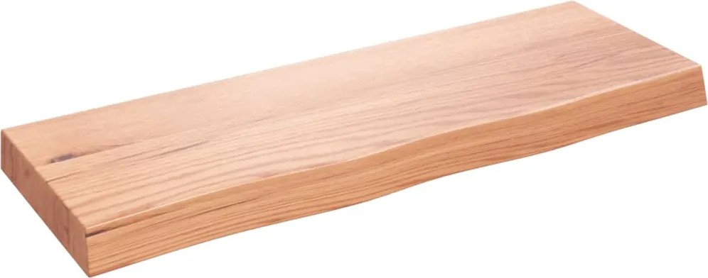 vidaXL Blat de baie, maro deschis, 80x30x(2-6) cm, lemn masiv tratat