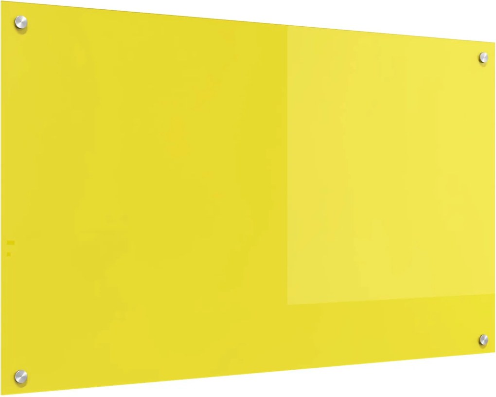 vidaXL Panou de bucătărie Galben 100 x 60 cm sticlă securizată