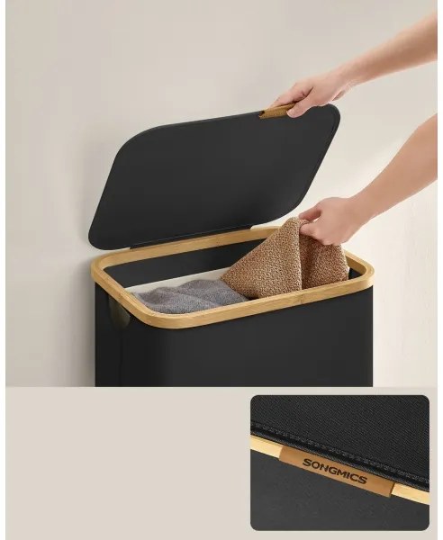 Coș pentru rufe TATE, negru