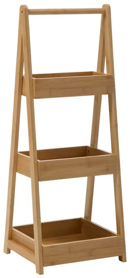 Etajera baie din Bambus cu 3 compartimente, 30x25.5x78 cm