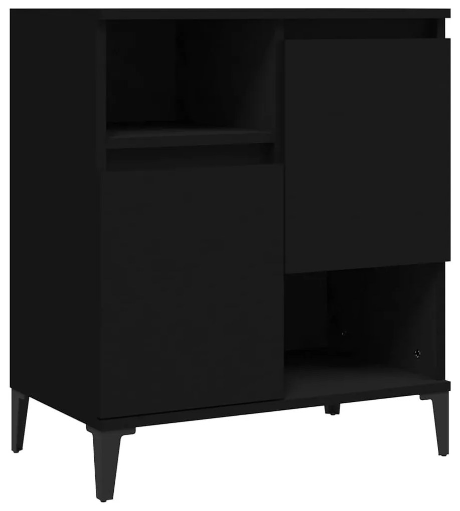 821149 vidaXL Dulap, negru, 60x35x70 cm, lemn prelucrat
