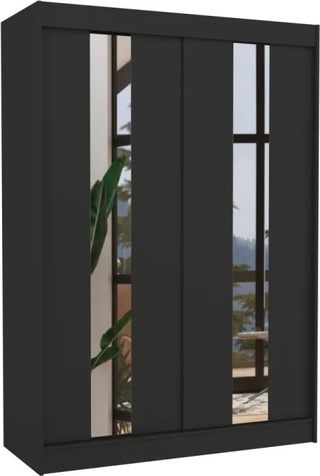 Dulap cu usi glisante si oglinda 150x215 cm, Balton, ADRK Furniture (Culoare: Sonoma)