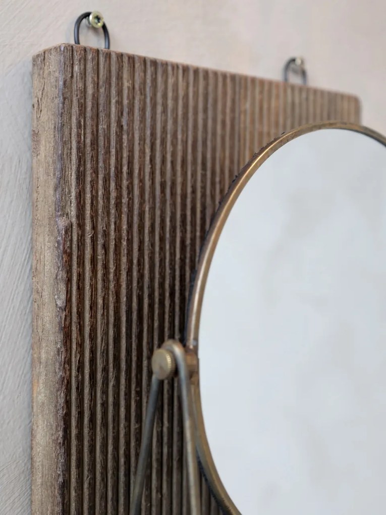 Raft de perete din lemn reciclat, cu design vertical, Grimaud