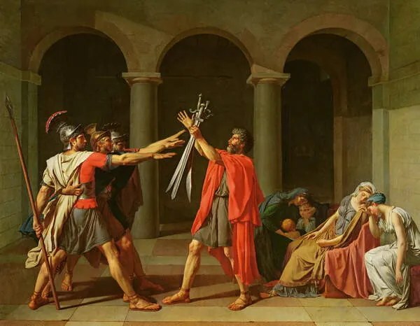 Reproducere The Oath of Horatii, 1784, David, Jacques Louis