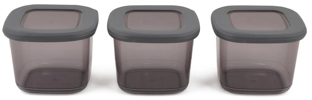 Set 3 cutii depozitare , UnicUtil, Spacious Versatile, Antracit