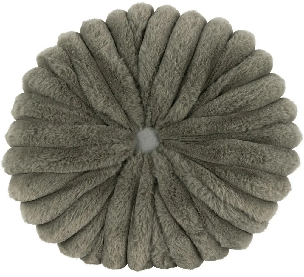 Pernă Flower, gri, diam. 38 cm