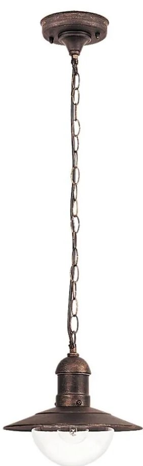 Brilagi - Lampă suspendată de exterior MOLDE 1xE27/60W IP44 bronz/patină