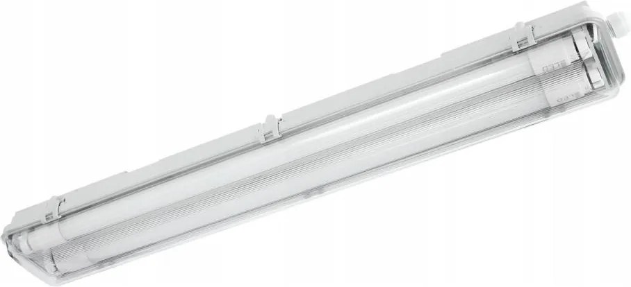 Corp LED tehnic tubular T8, 2x soclu G13, 10W, 230V, 6000K, 60 cm, IP65, alb