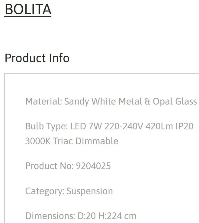 Pendul LED design circular BOLITA diametru-20cm, NVL-9204025