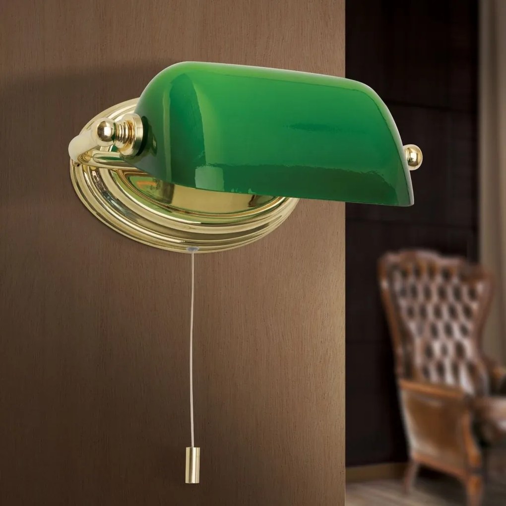 Aplica de perete stil clasic HARVARD alama/verde