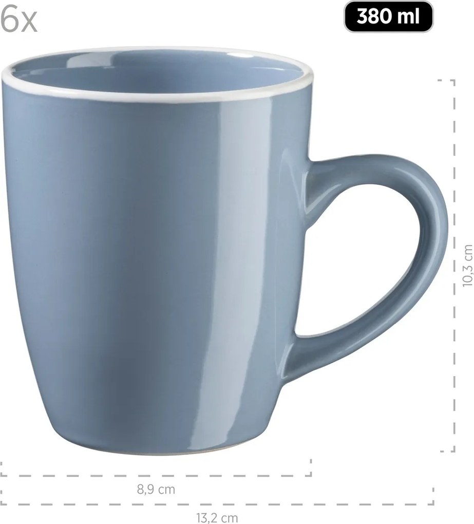 Mäser Set de veselă 24 piese ELISSA – albastru lucios