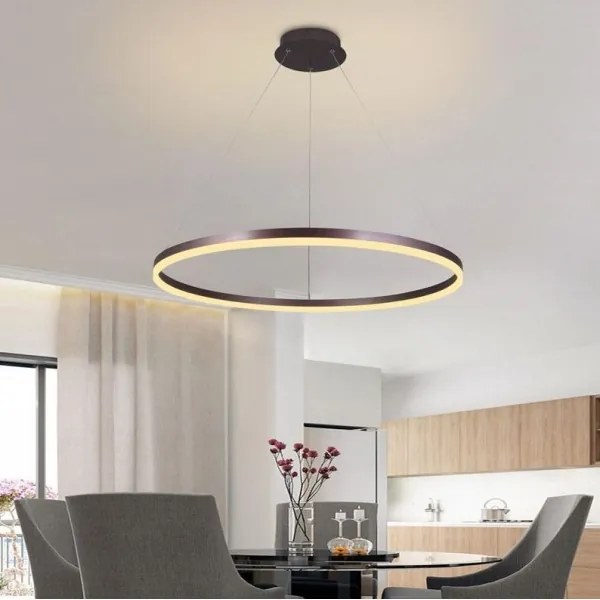 Lustră LED dimabilă pe cablu Brilagi CIRCLE LED/55W/230V 3000-6500K maro + telecomandă