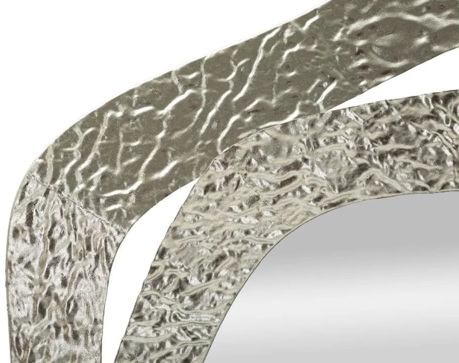 Oglindă de Perete „Aury” Argintie, 66X6X75 cm, Mauro Ferretti