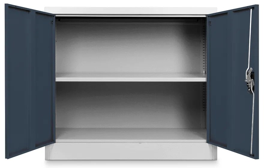 Dulap metalic universal jos 90 x 40 x 80 cm, încuietoare cilindrică, antracit - ral 7016