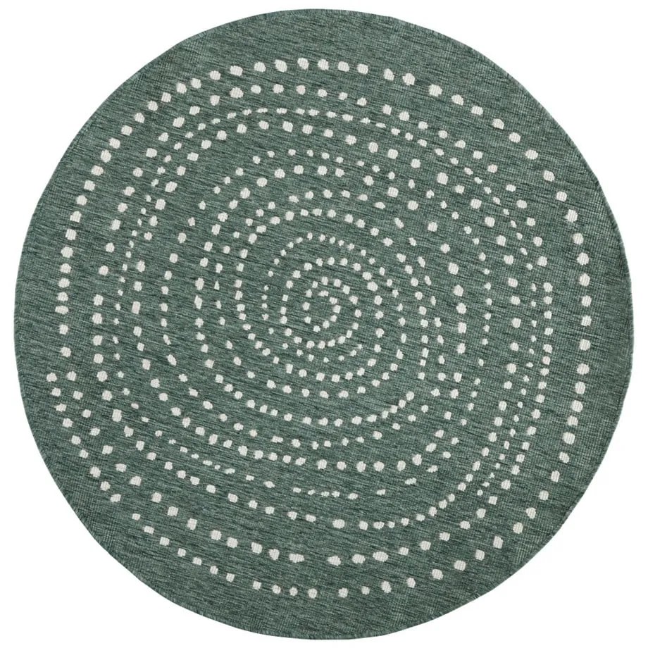 Covor reversibil pentru exterior NORTHRUGS Bali, Ø 200 cm, verde