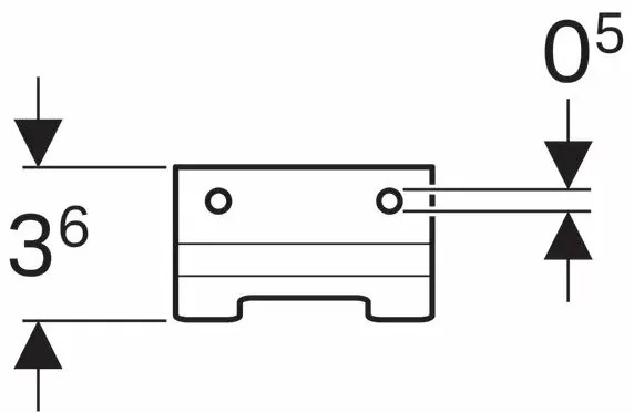 Cuier prosop cromat Geberit Selnova Square