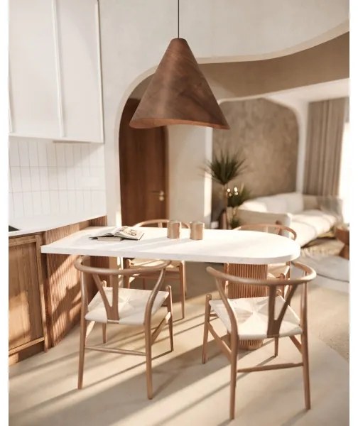 Lustră pe cablu MAXLIGHT P0548 SAKURA 1xE27/60W/230V d. 33,5 cm nuc