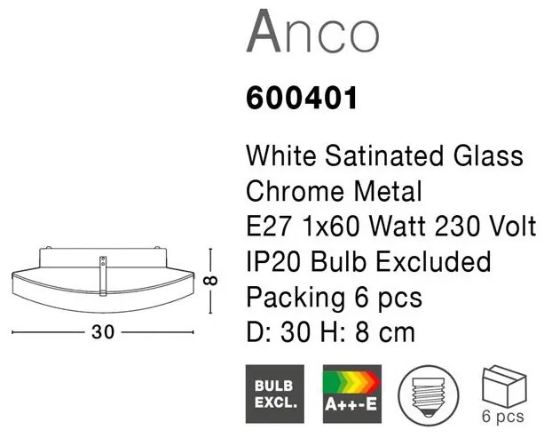 Plafoniera moderna Anco 30cm NVL-600401
