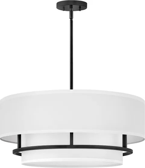 Hinkley HK-GRAHAM-L-BK - Lustră aplicată GRAHAM 4xE14/40W/230V negru