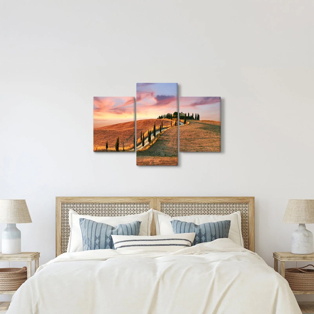 Tablou - Casa pe deal Toscana, Italia (90x60 cm)
