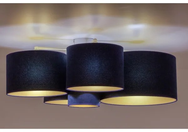 Duolla - Plafonieră ROLLER PENTO 5xE27/60W/230V albastru