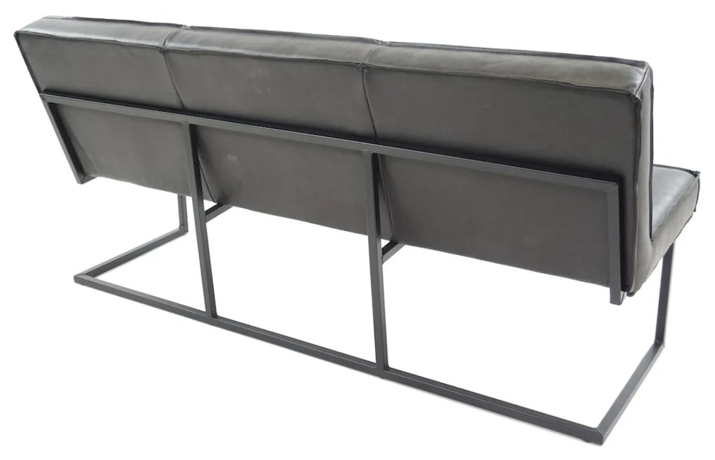 Banca dining din piele de bivol ✔ model FLEET SHANGHAI | Dimensiuni: 200x60x87x52 cm