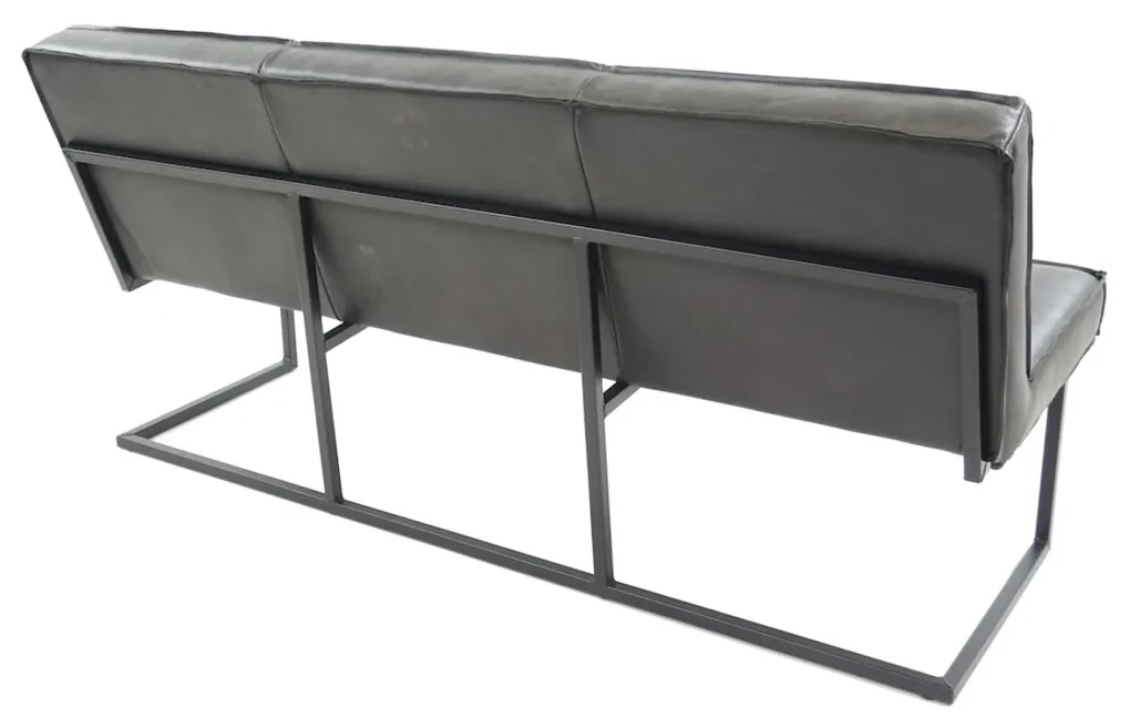 Banca dining din piele de bivol ✔ model FLEET SHANGHAI | Dimensiuni: 220x60x87x52 cm